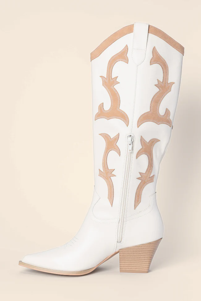 Adriana Beige Cowboy Boots FINAL SALE - Image 5