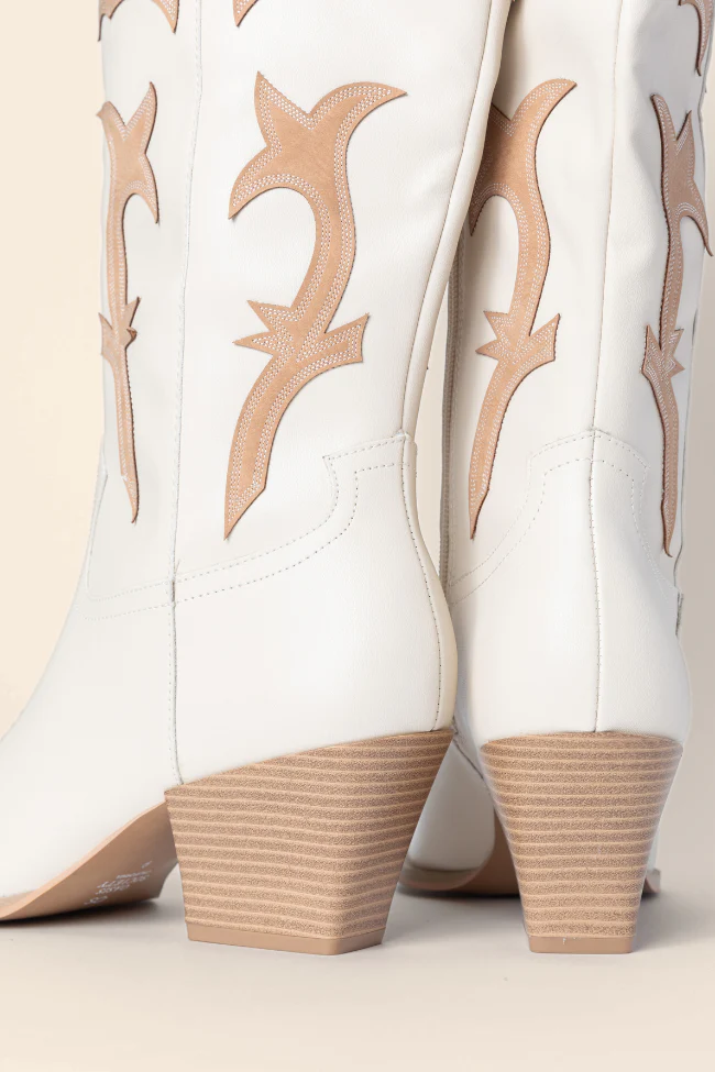 Adriana Beige Cowboy Boots FINAL SALE - Image 7