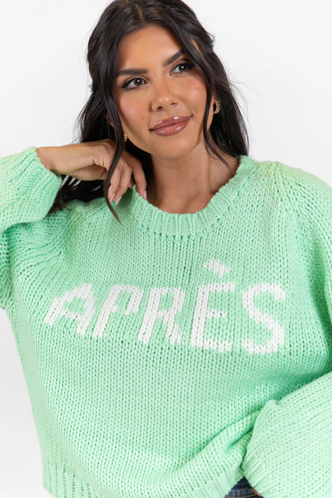 Apres Party Green Sweater FINAL SALE - Image 3