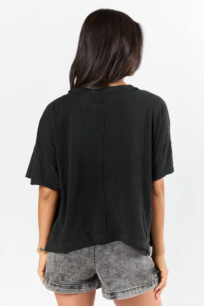 Rooted Essential Black V-Neck Tee FINAL SALE - Image 6