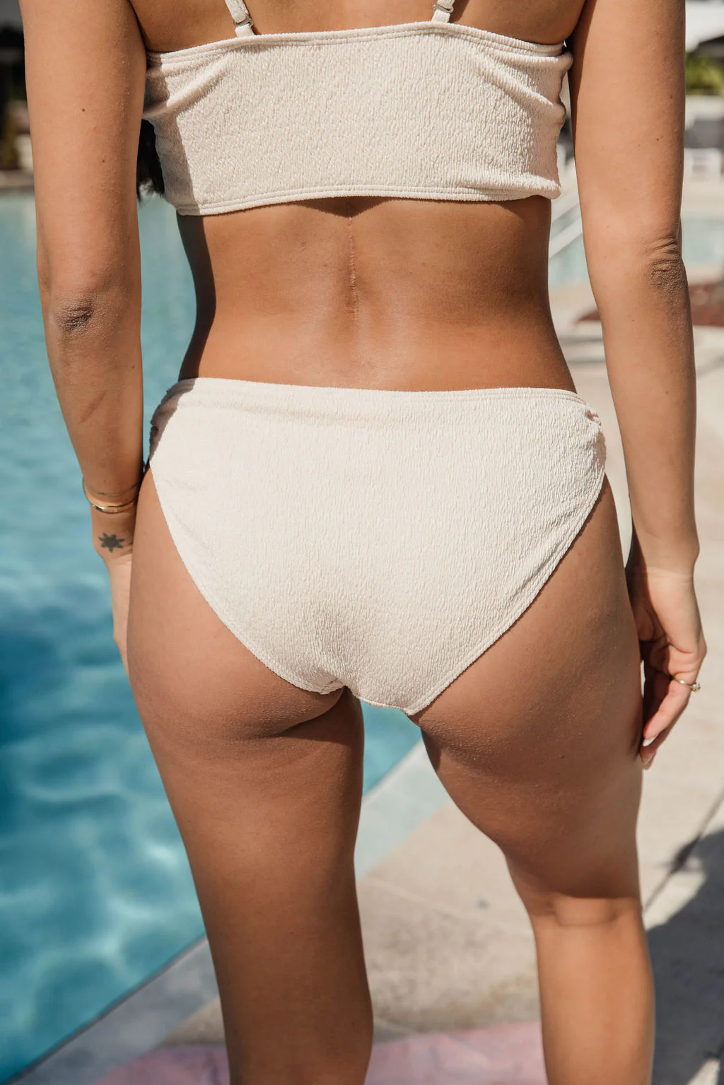 Salt And Stone Oatmeal Textured O-Ring Low Waisted Bikini Bottom FINAL SALE - Image 10