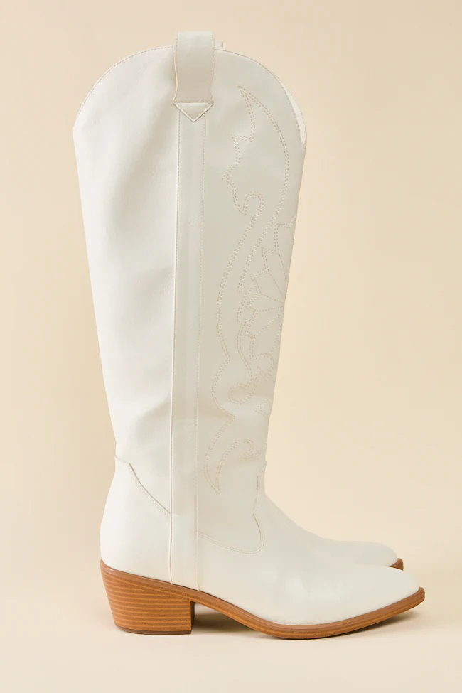 Shania White Cowboy Boots - Image 3