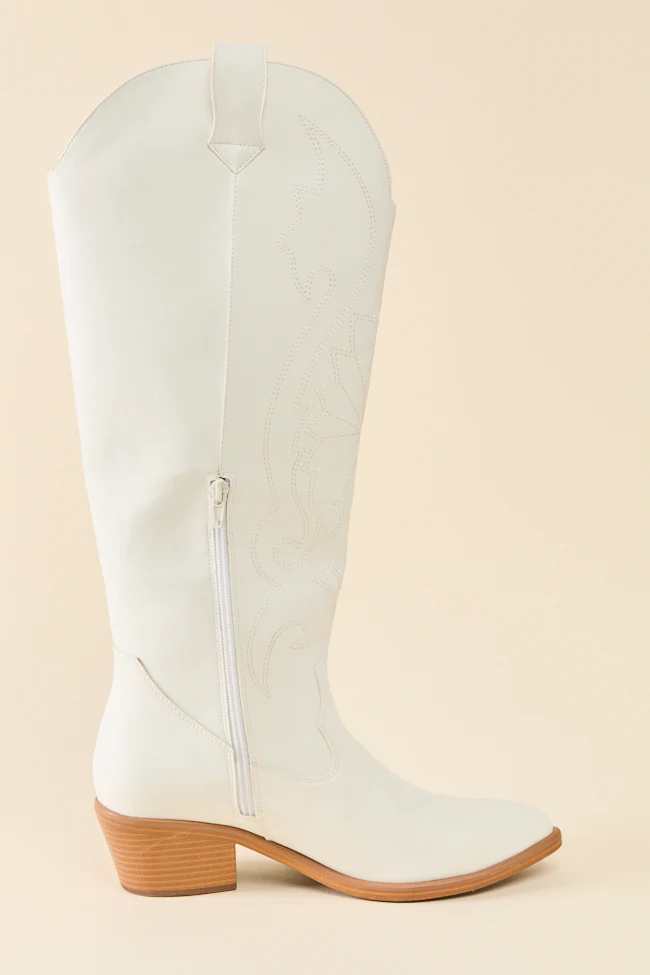 Shania White Cowboy Boots - Image 5