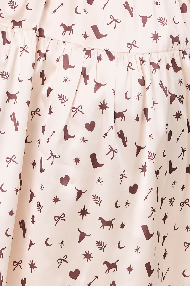 Shari Western Print Satin Dress FINAL SALE - Image 7