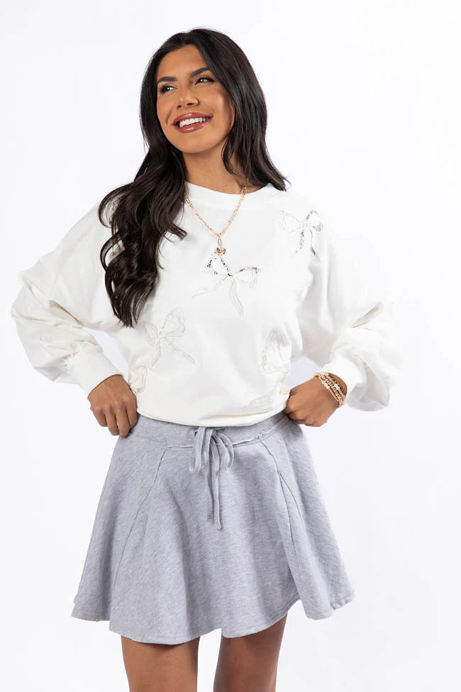 Where To Next Grey Knit Skort FINAL SALE - Image 3